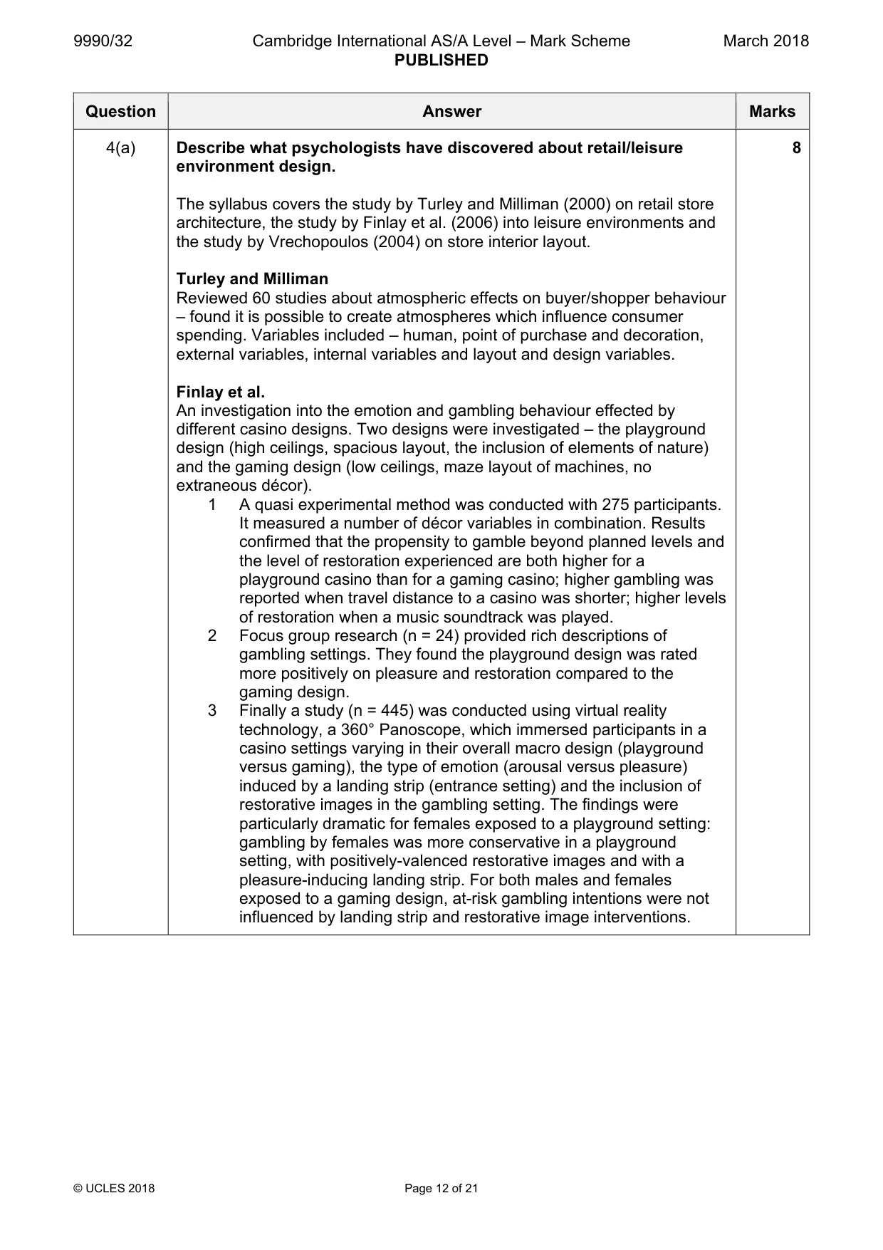 Mark scheme, page 12 of 21