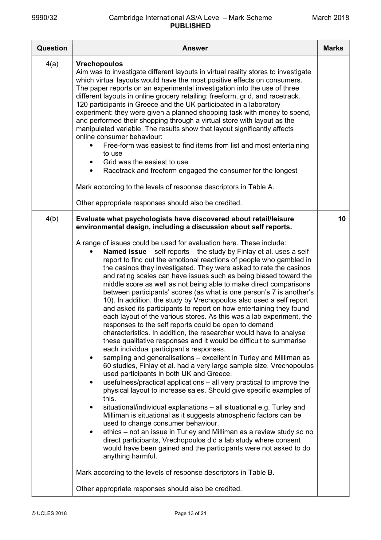 Mark scheme, page 13 of 21