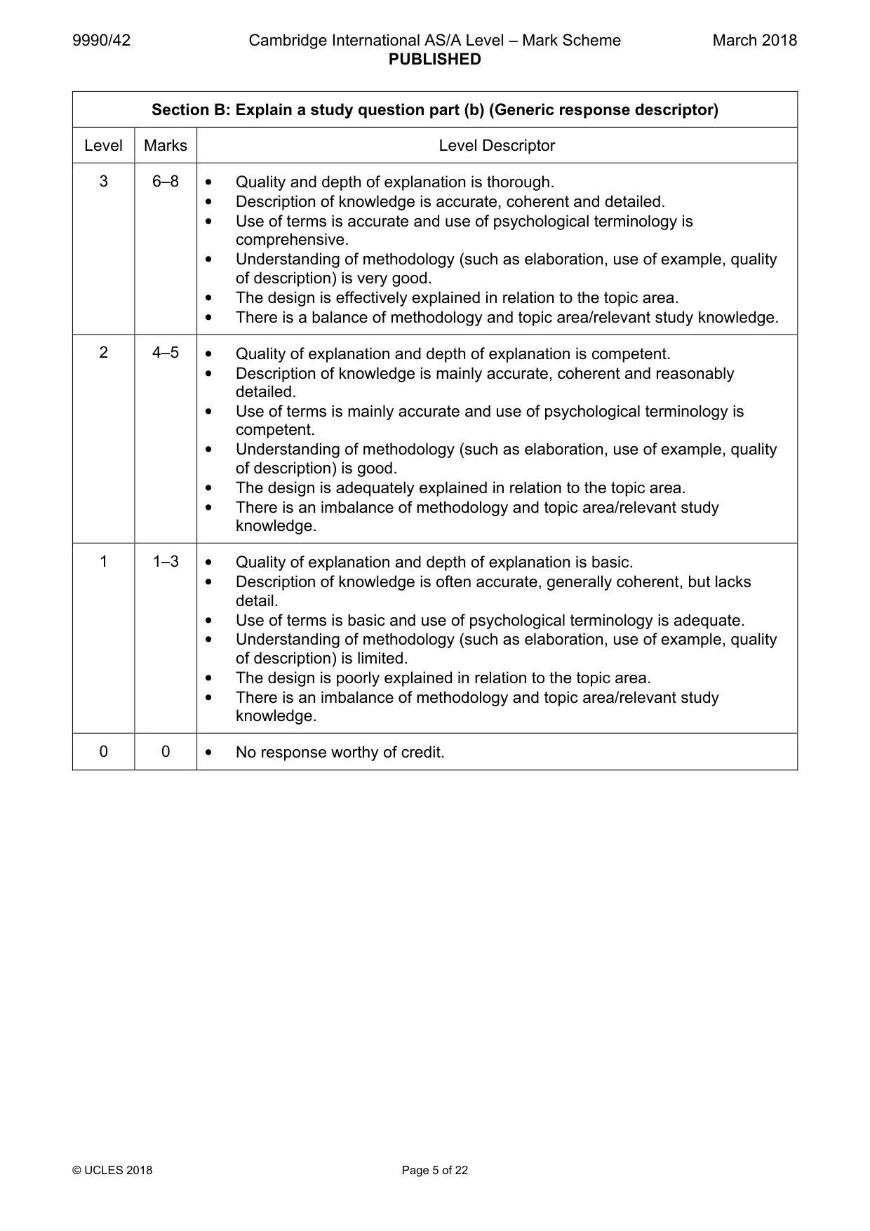 Mark scheme, page 5 of 22