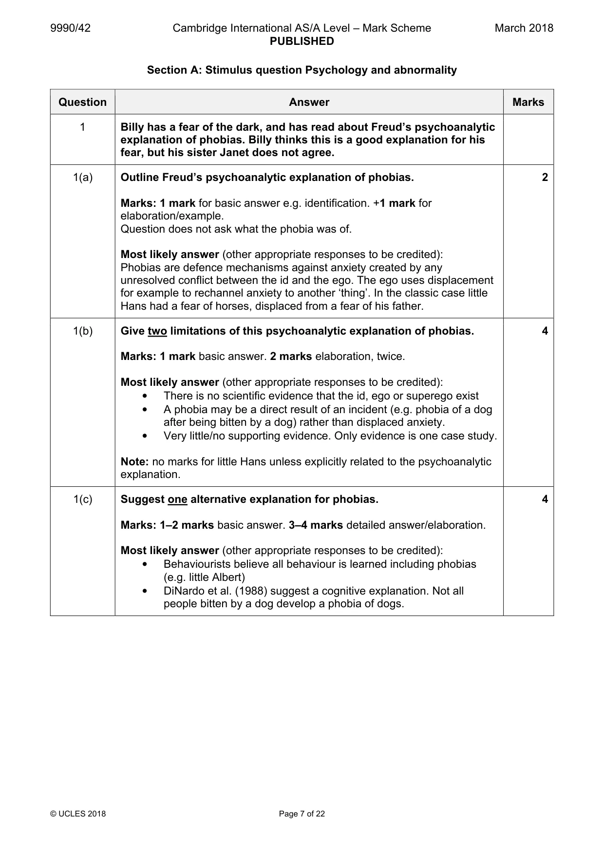 Mark scheme, page 7 of 22