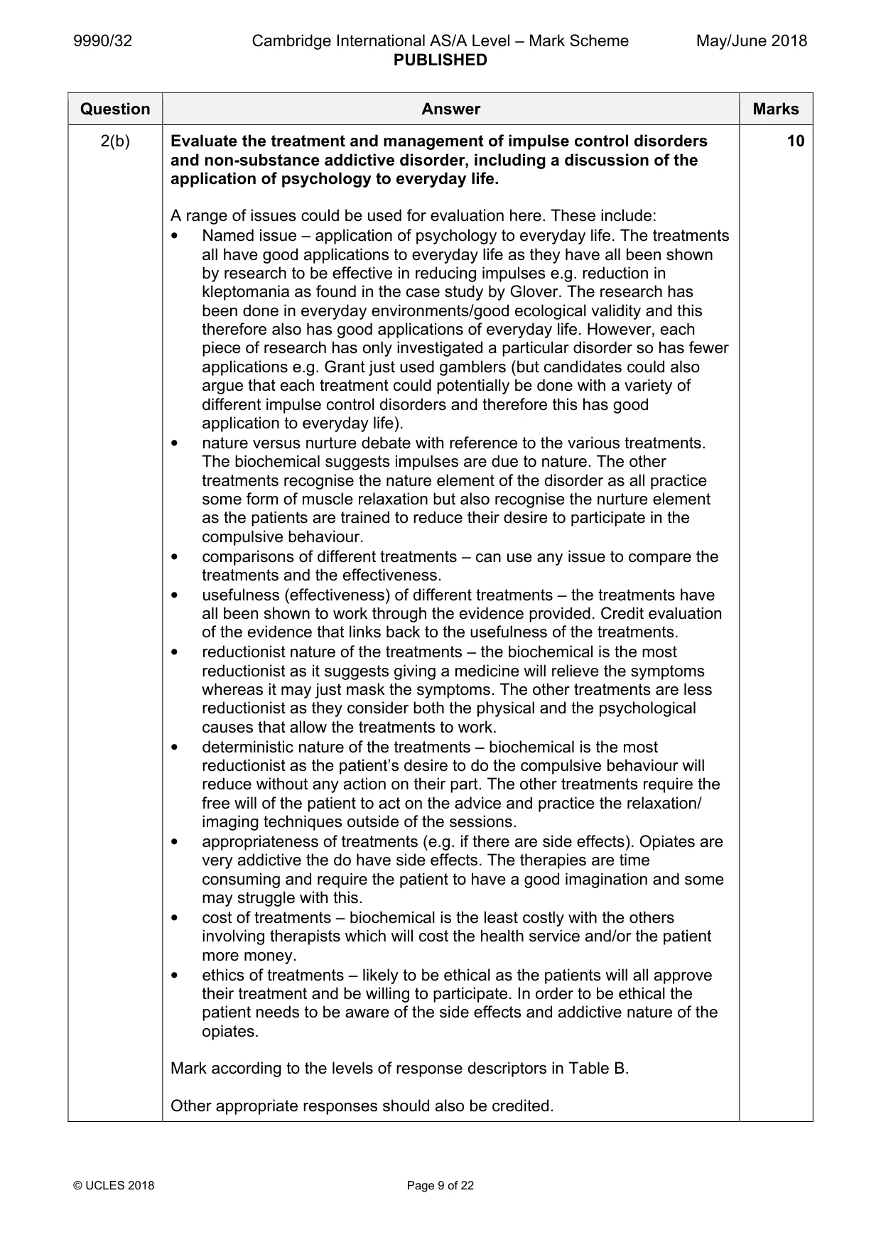 Mark scheme, page 9 of 22