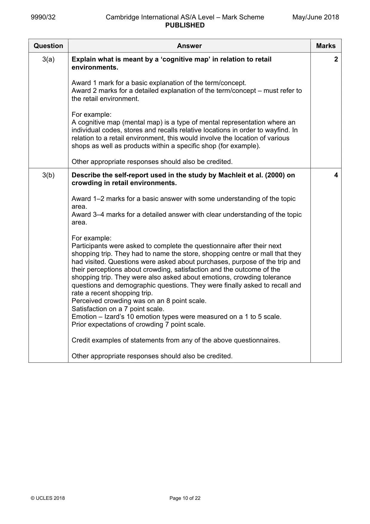 Mark scheme, page 10 of 22
