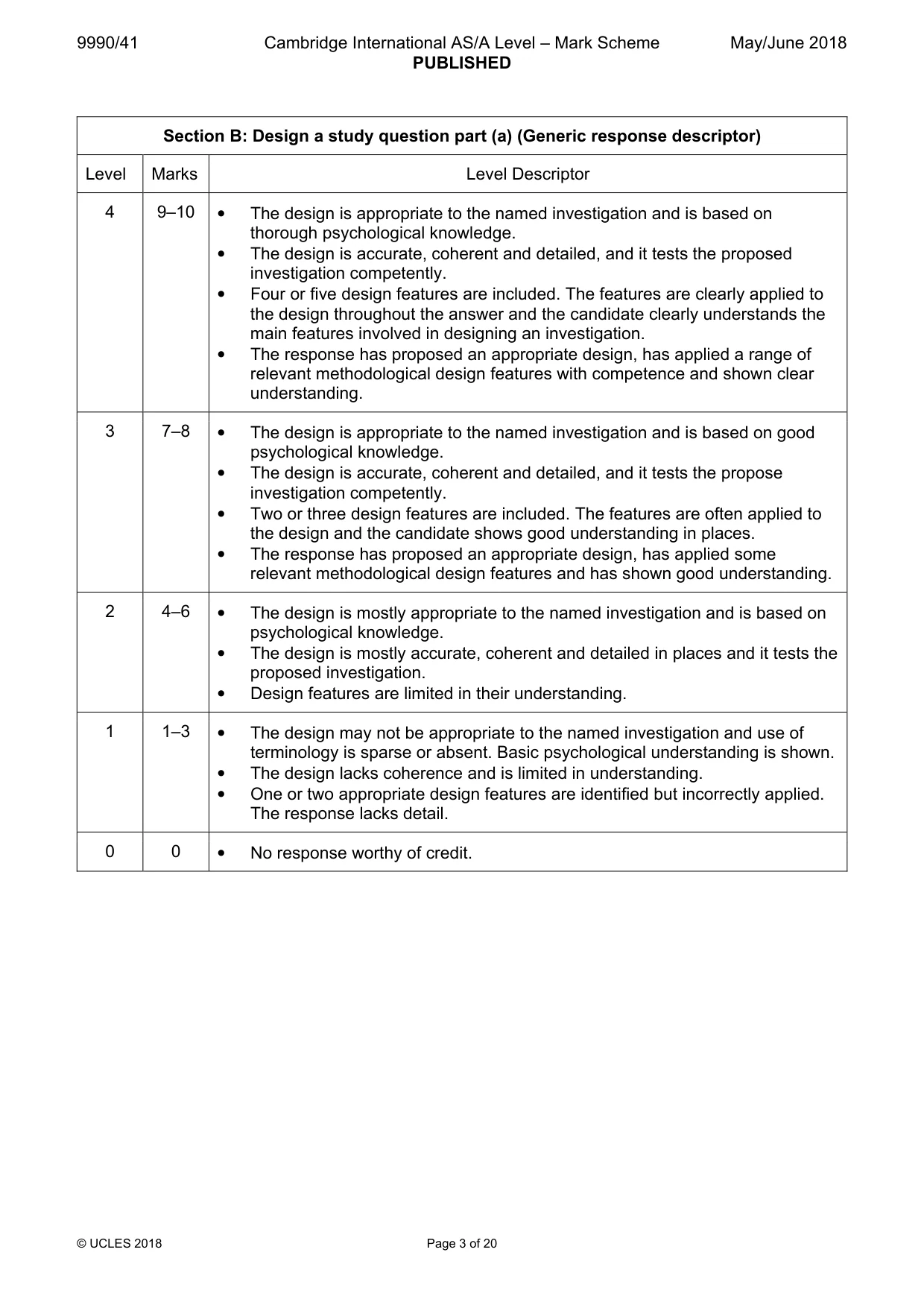 Mark scheme, page 3 of 20