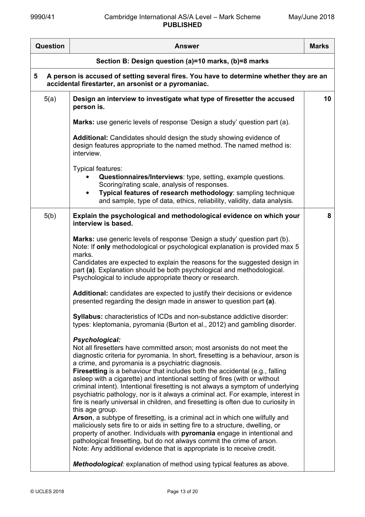 Mark scheme, page 13 of 20