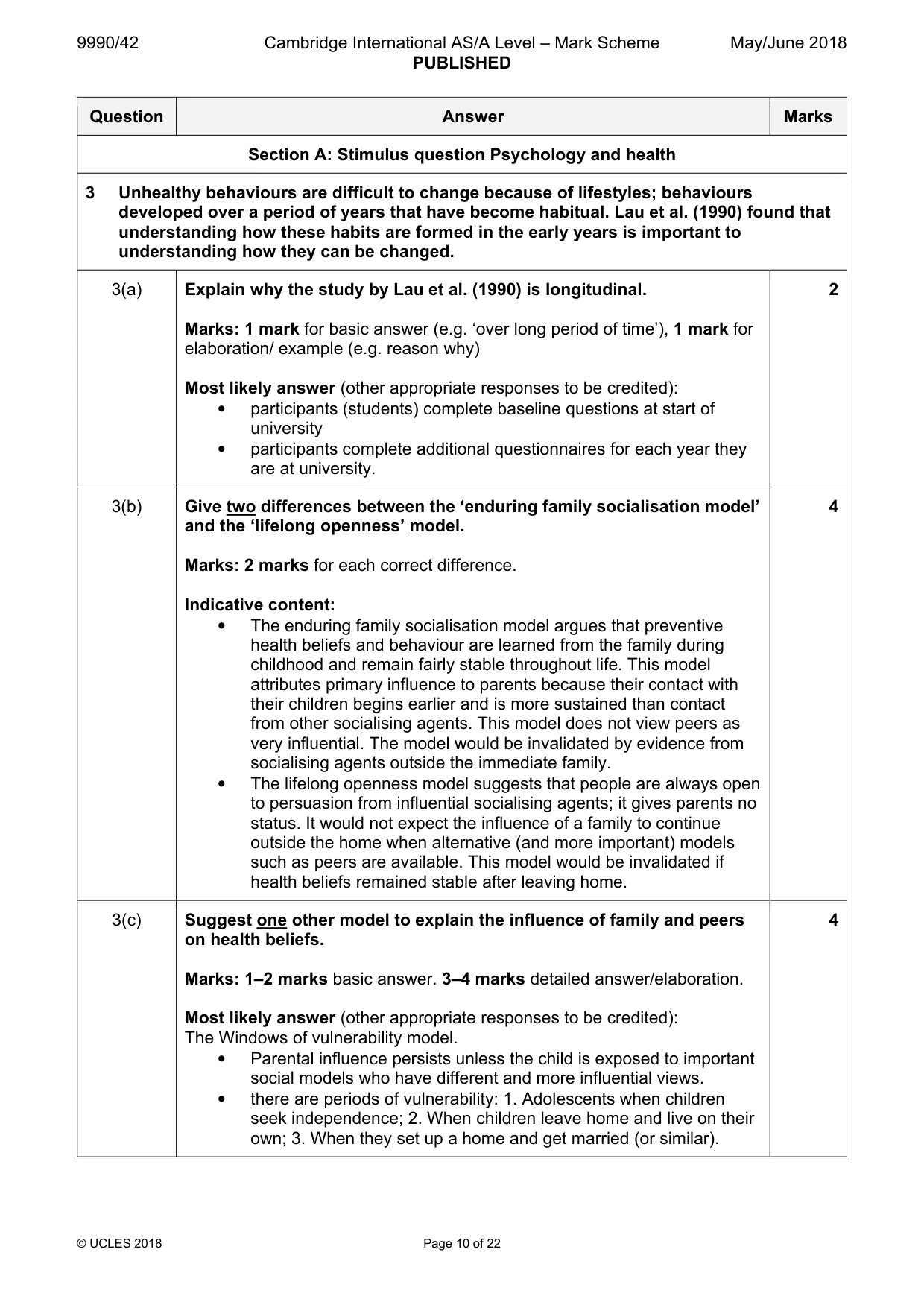 Mark scheme, page 10 of 22