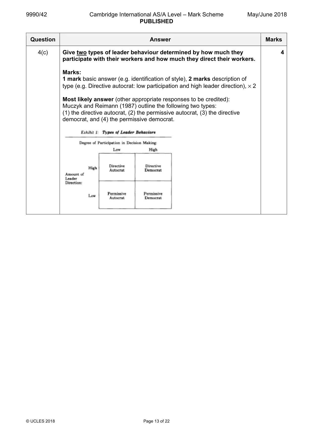 Mark scheme, page 13 of 22