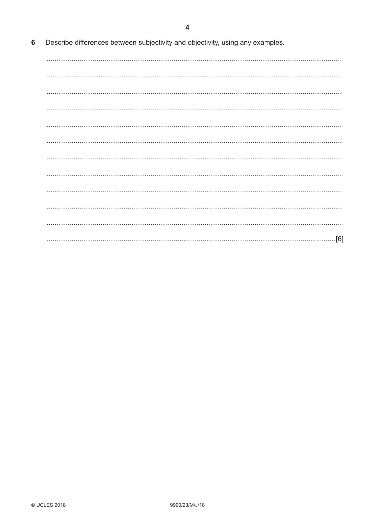 Cambridge A Level Psychology (from 2018) 9990 2018 May/June Paper 2 · Variant 3 question paper, page 4 of 12