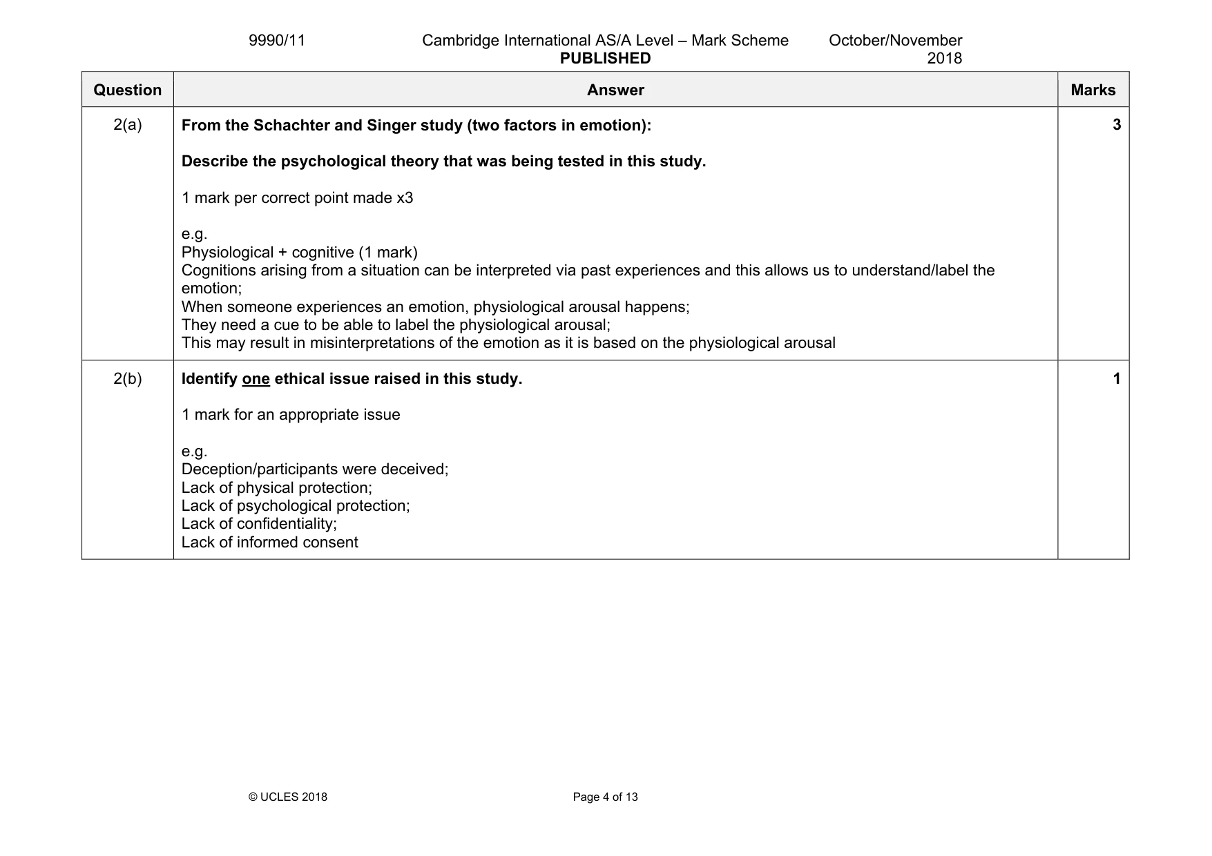 Mark scheme, page 4 of 13