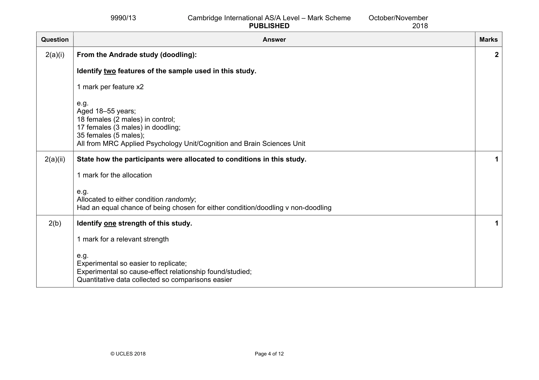 Mark scheme, page 4 of 12