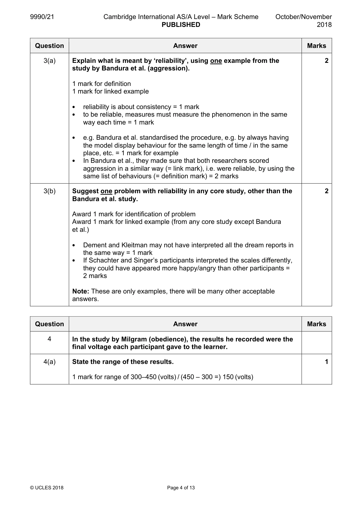 Mark scheme, page 4 of 13