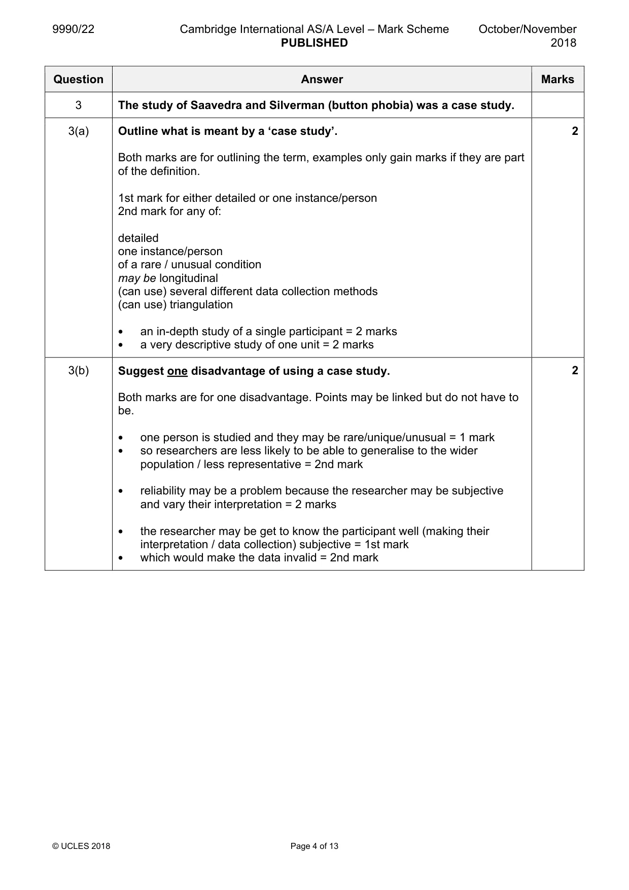 Mark scheme, page 4 of 13