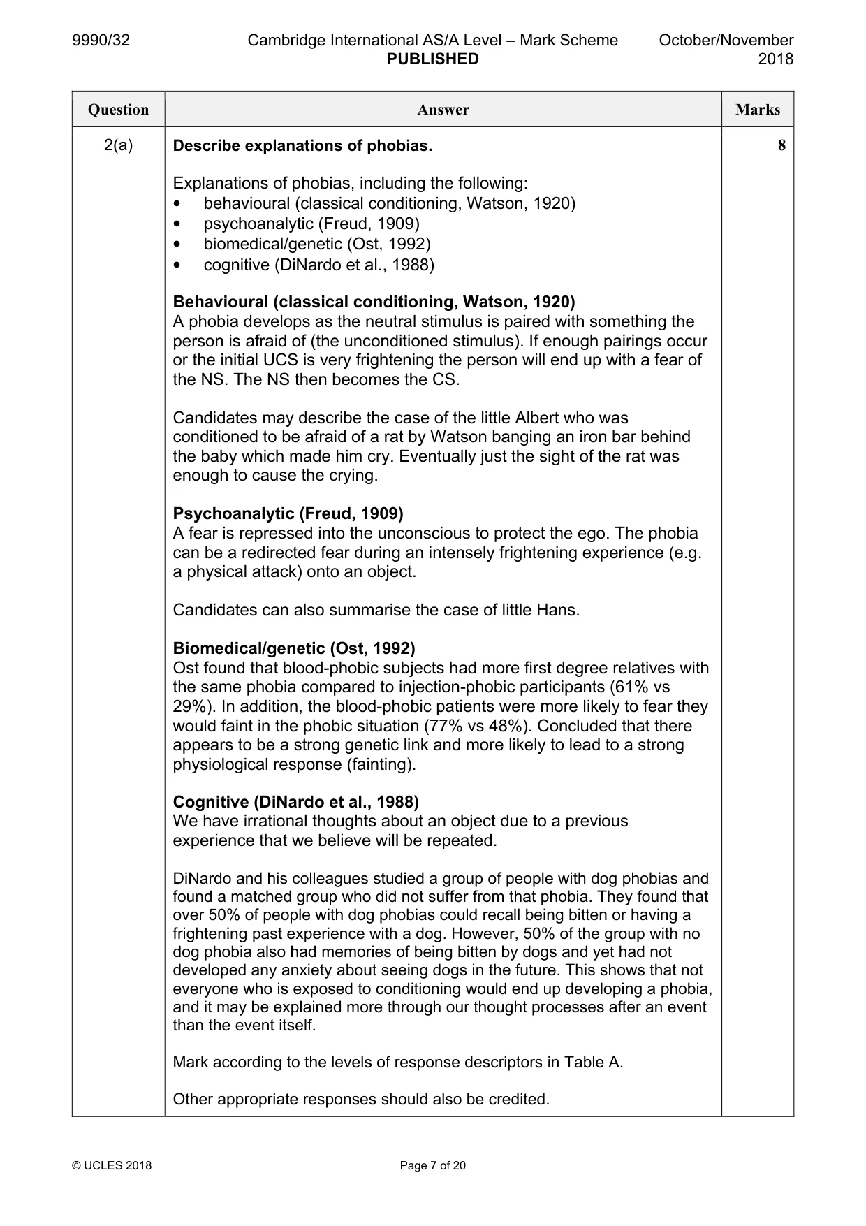 Mark scheme, page 7 of 20