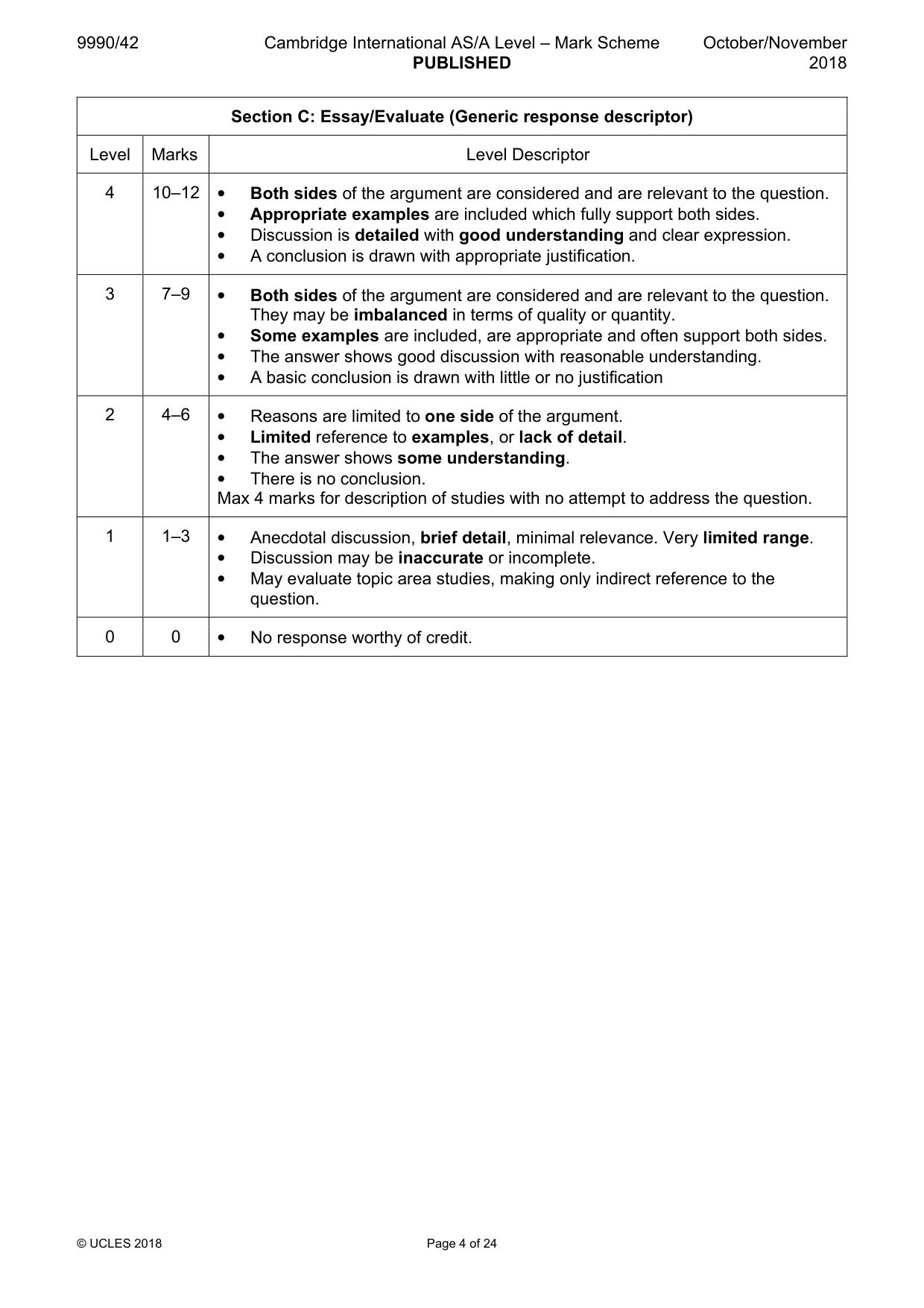 Mark scheme, page 4 of 24