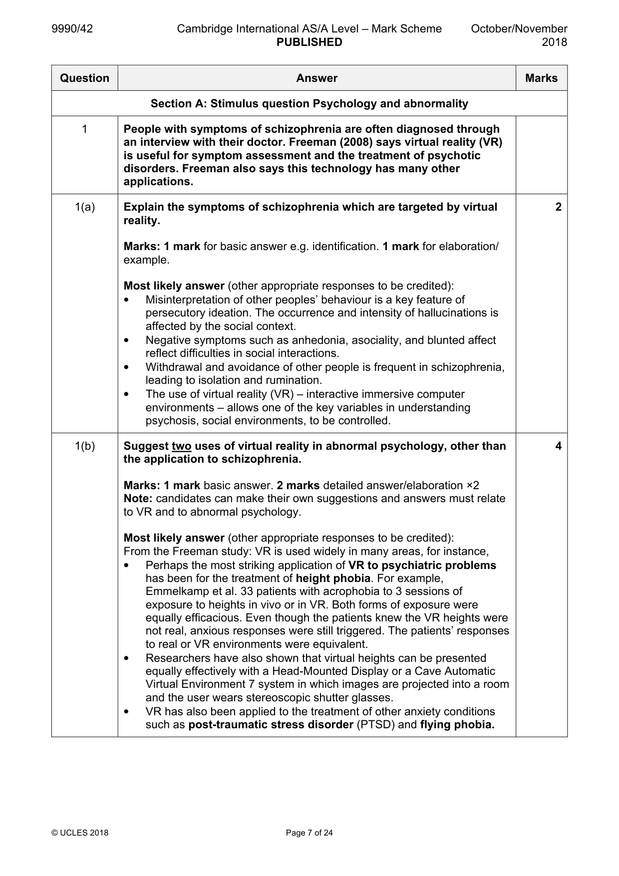 Mark scheme, page 7 of 24