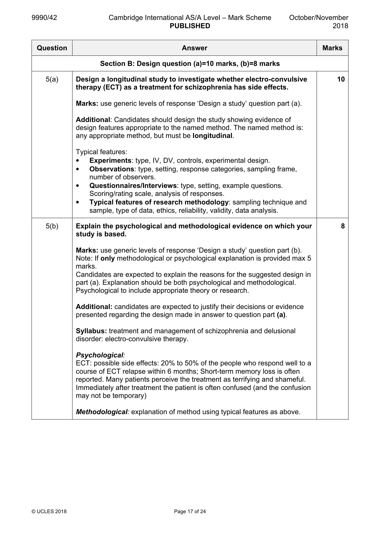 Mark scheme, page 17 of 24