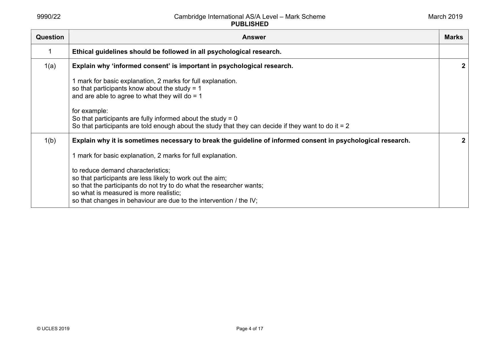 Mark scheme, page 4 of 17
