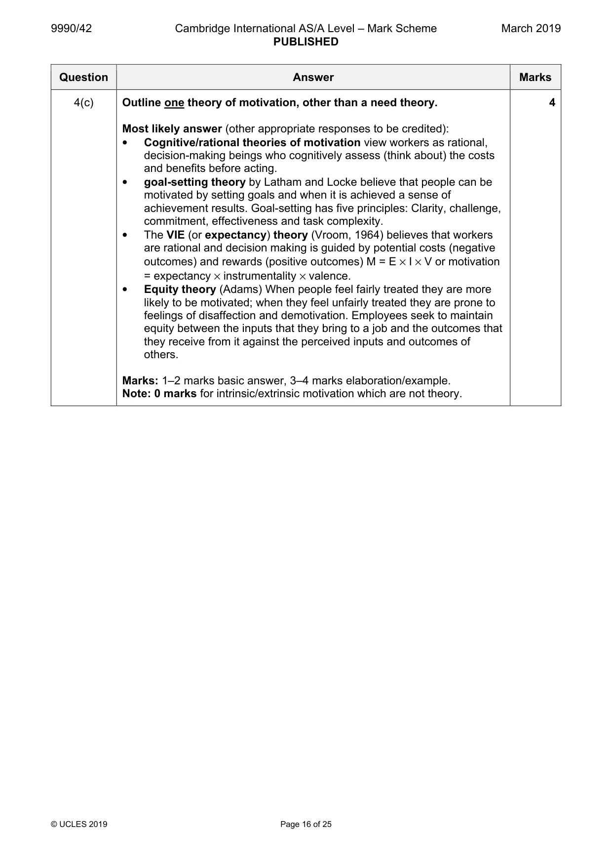 Mark scheme, page 16 of 25