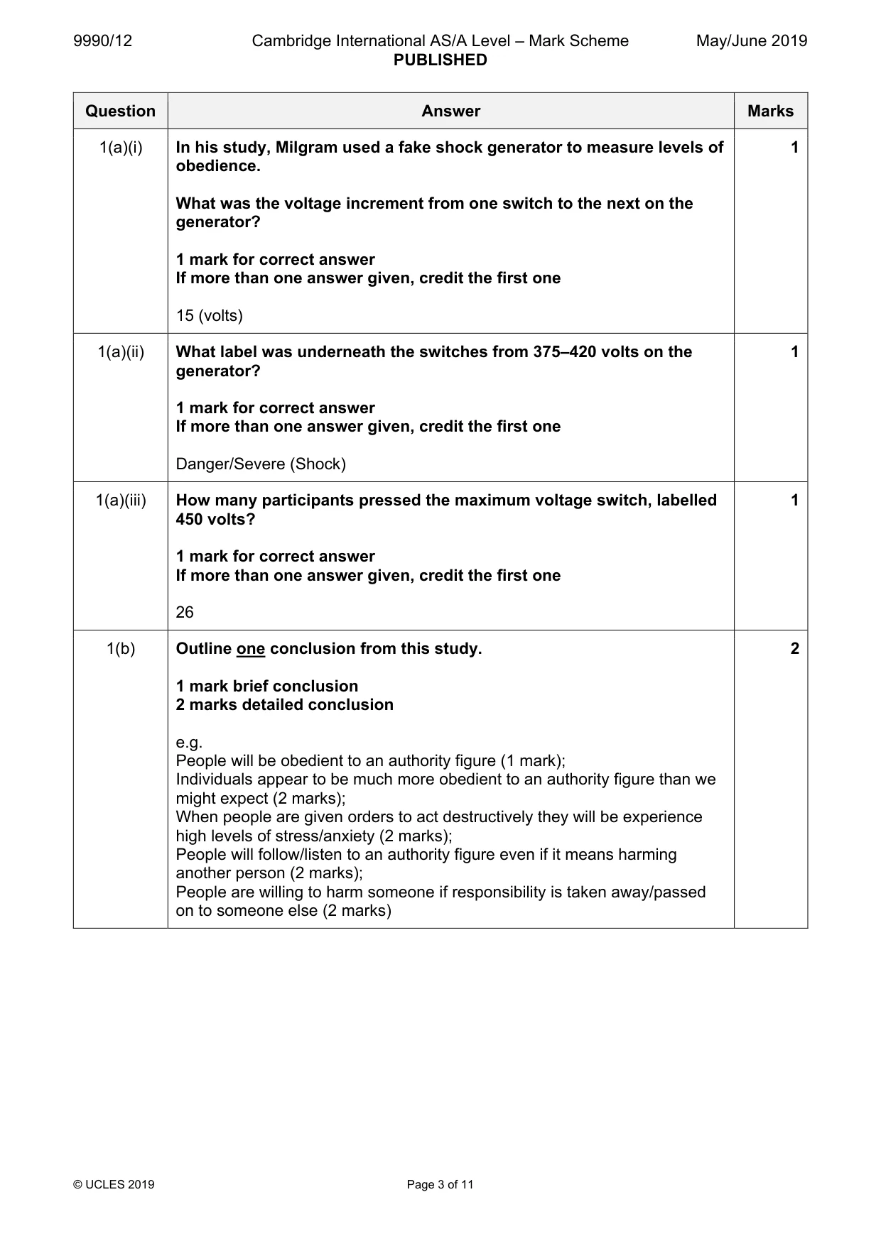 Mark scheme, page 3 of 11