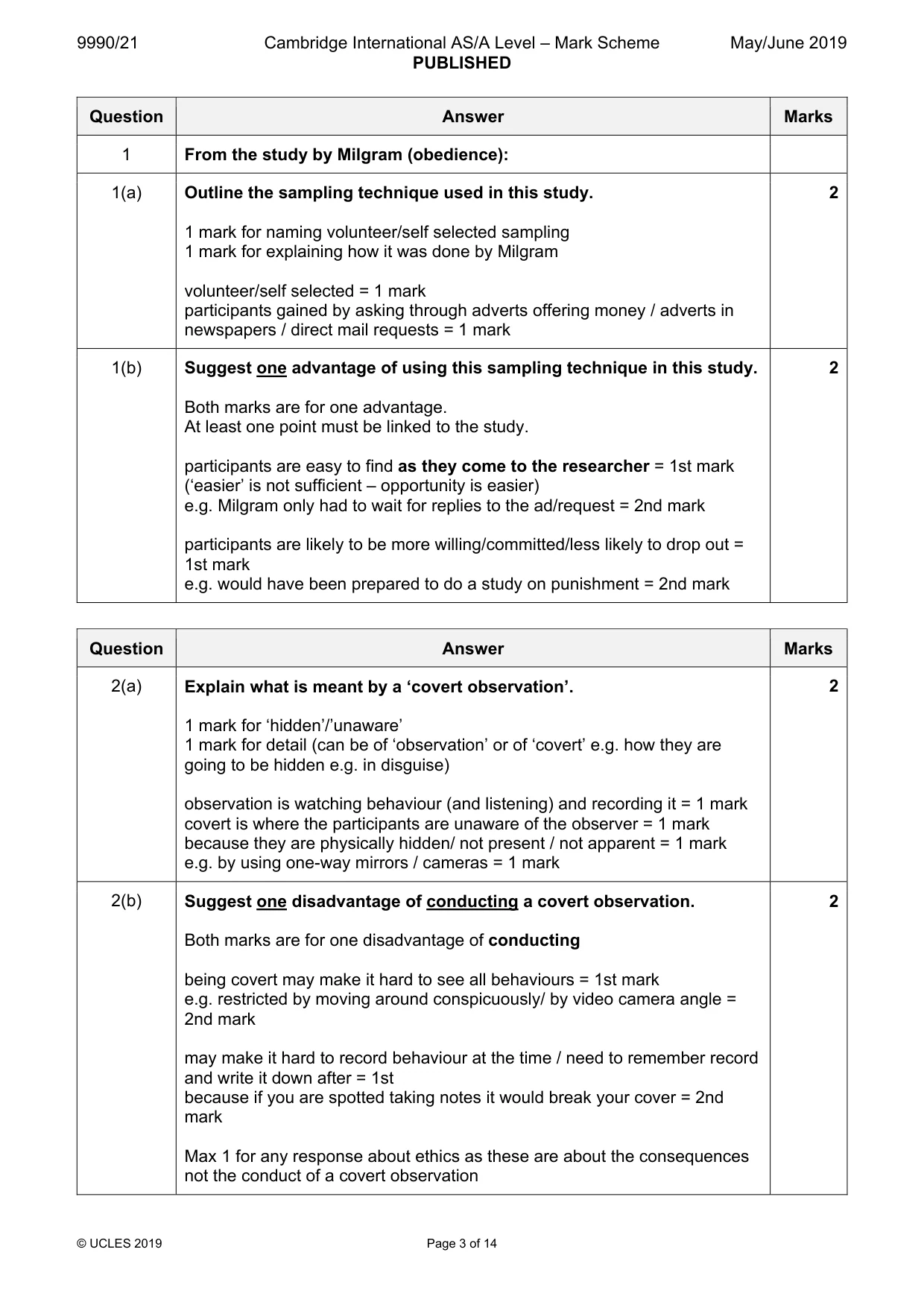 Mark scheme, page 3 of 14