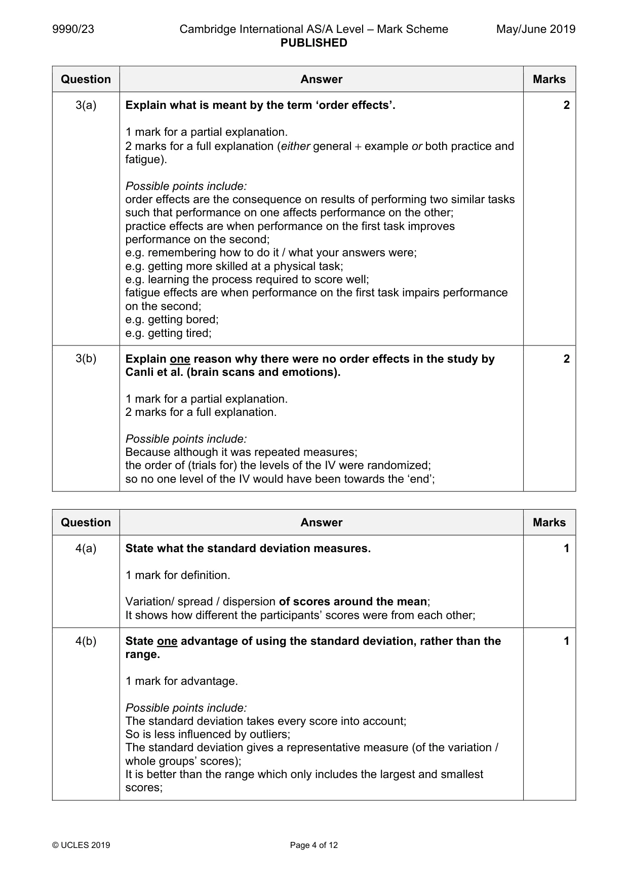 Mark scheme, page 4 of 12