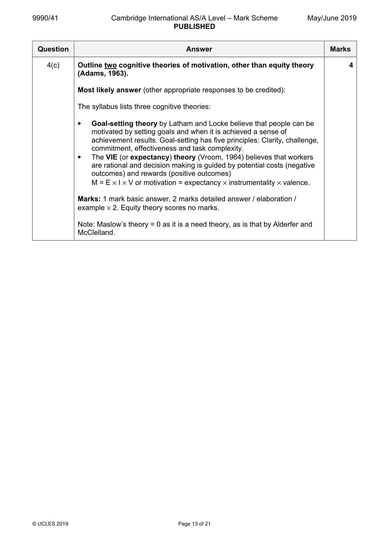 Mark scheme, page 13 of 21