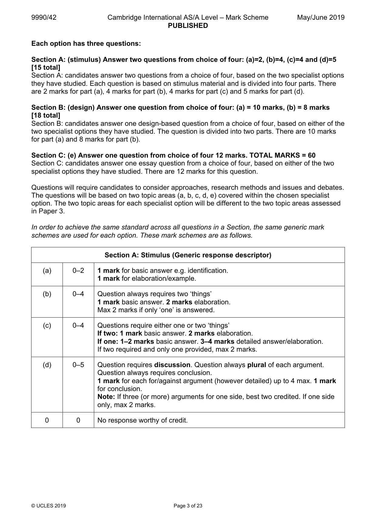 Mark scheme, page 3 of 23