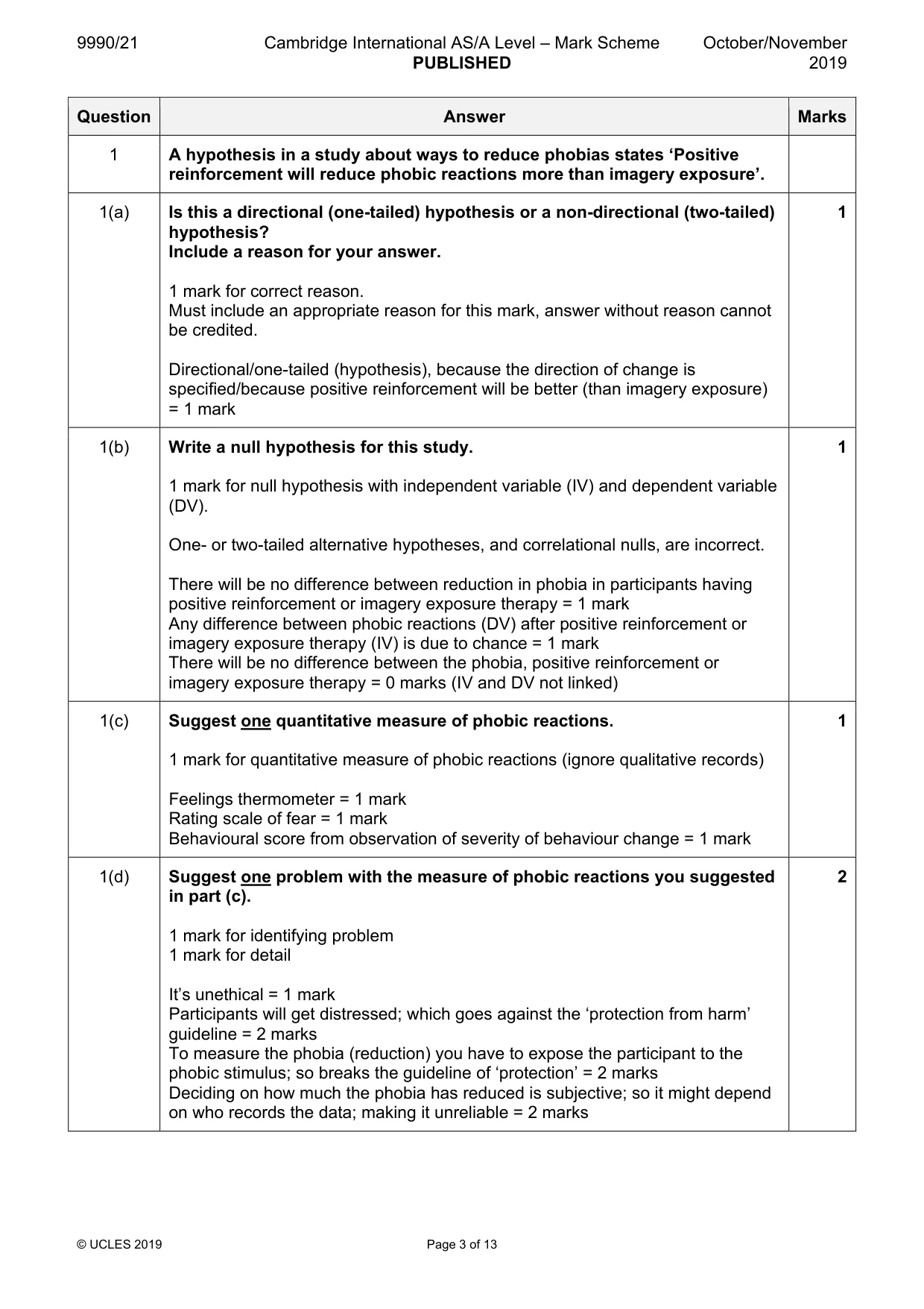 Mark scheme, page 3 of 13
