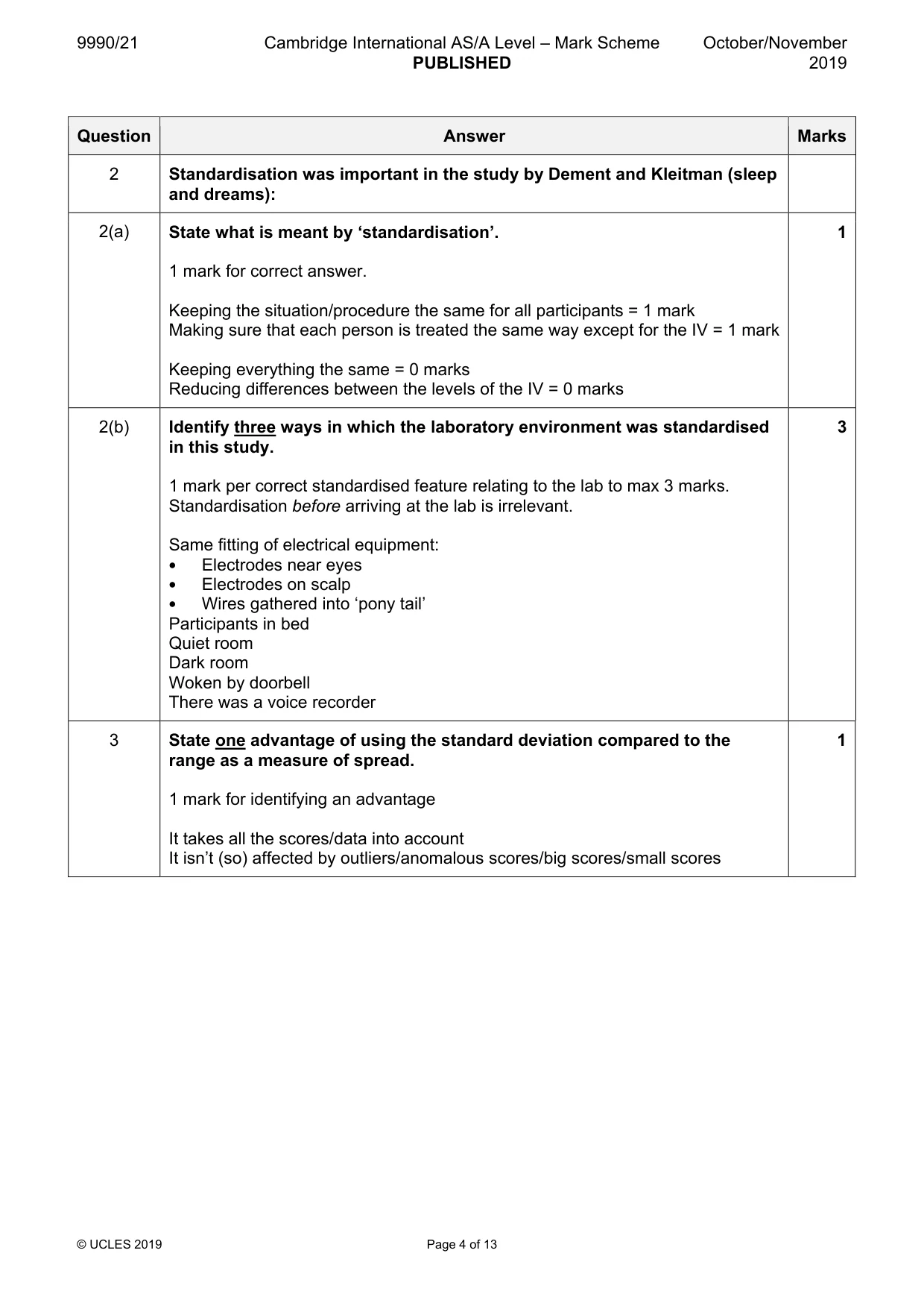 Mark scheme, page 4 of 13