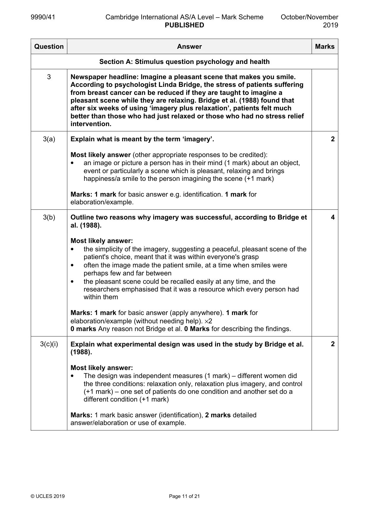 Mark scheme, page 11 of 21