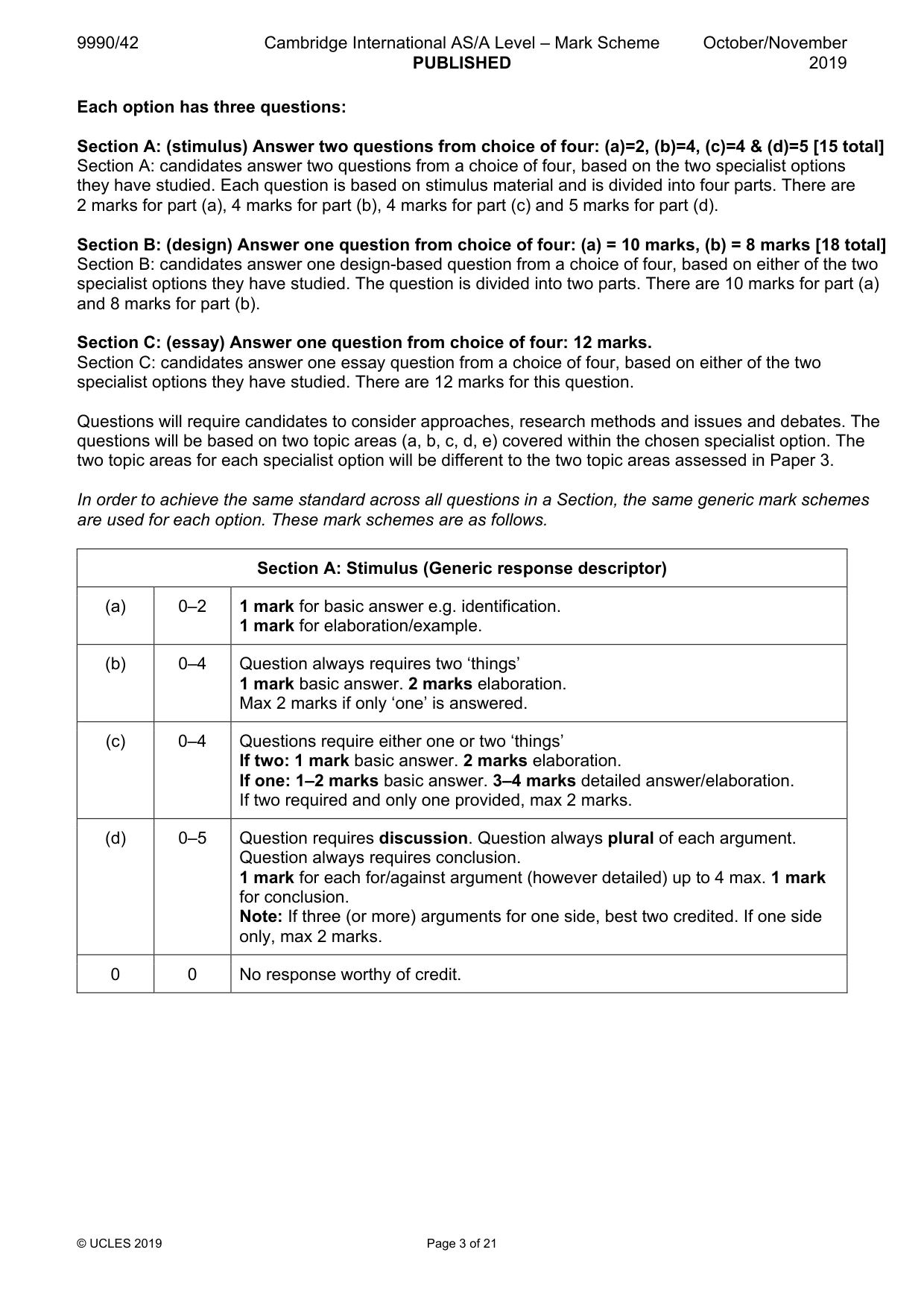 Mark scheme, page 3 of 21