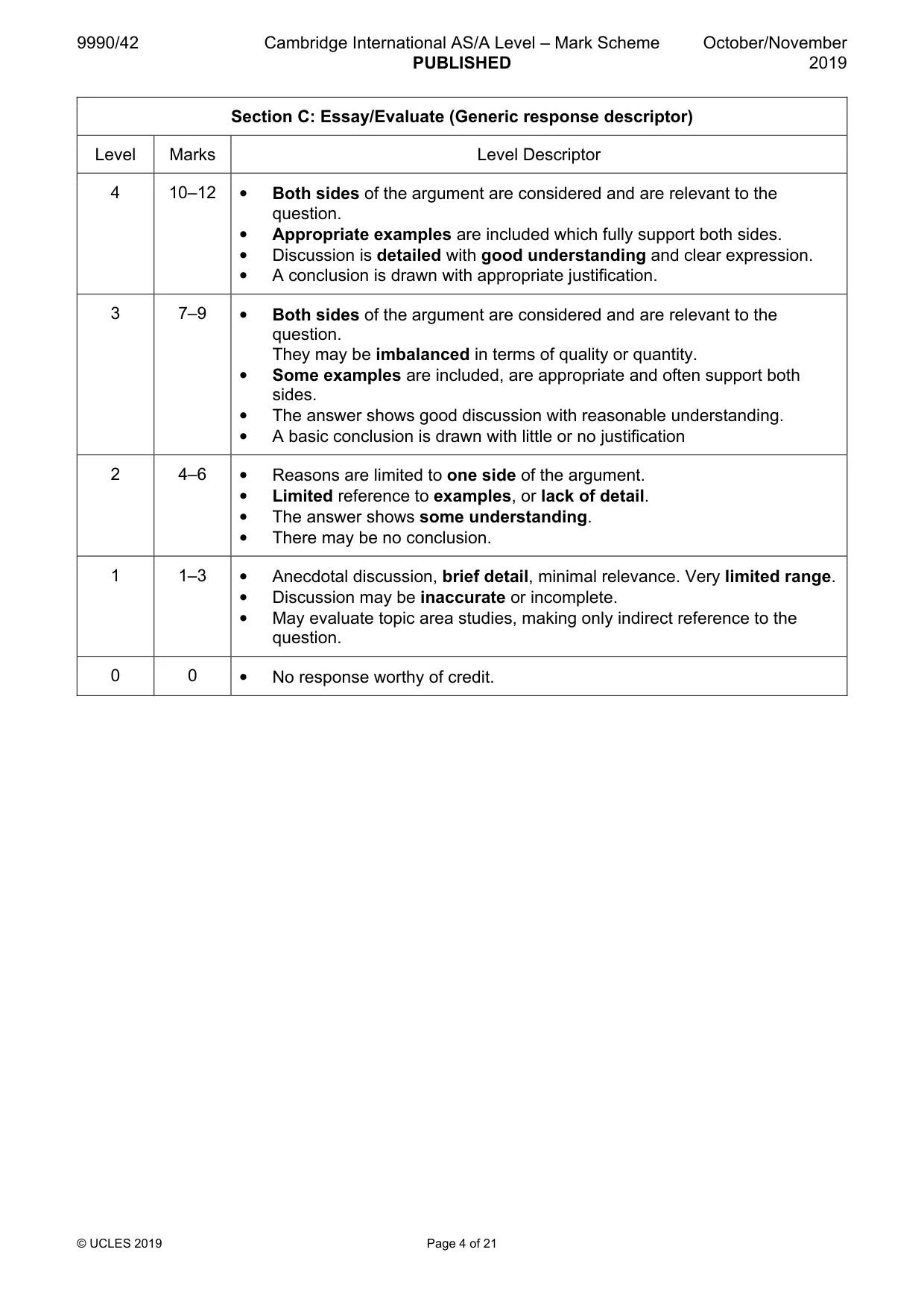 Mark scheme, page 4 of 21