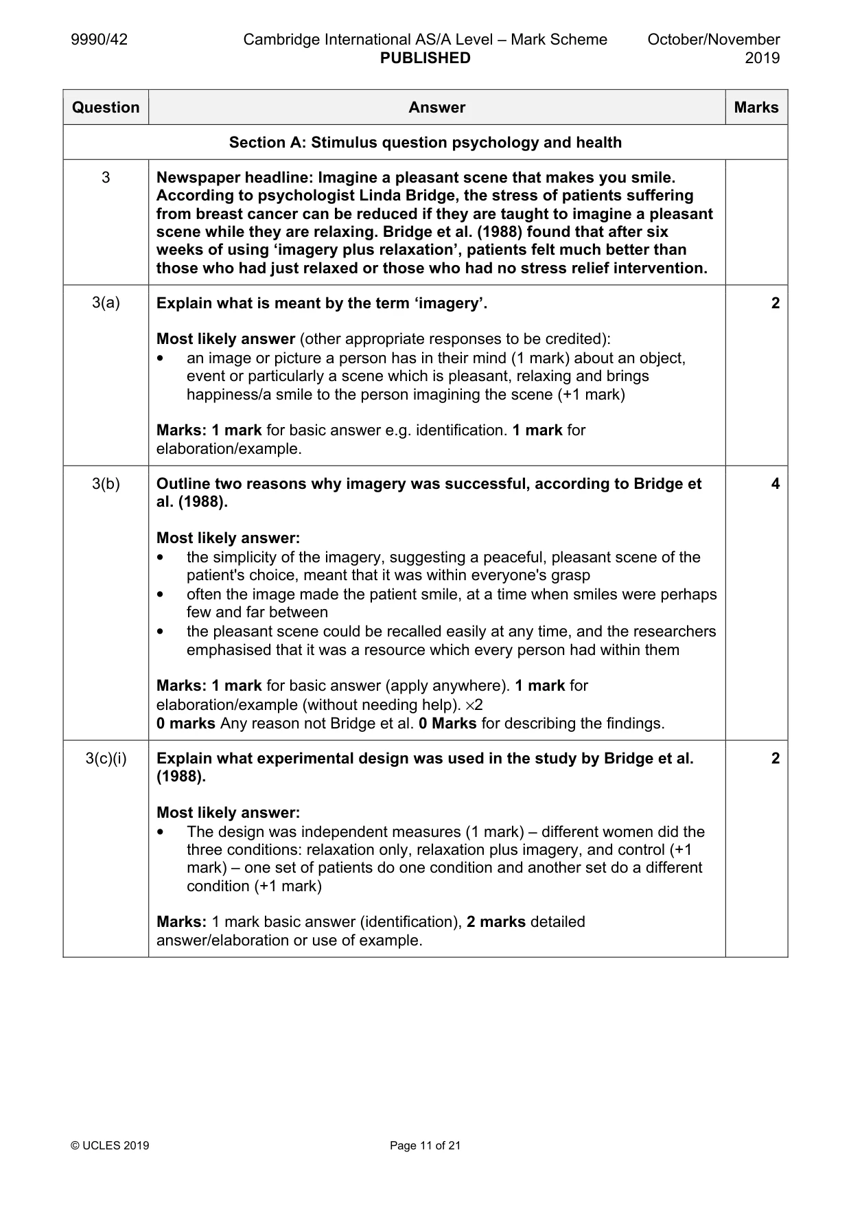 Mark scheme, page 11 of 21