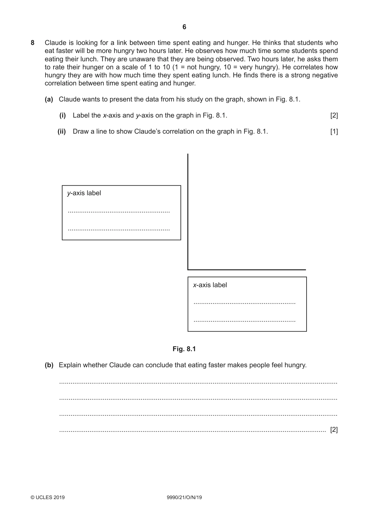 Cambridge A Level Psychology (from 2018) 9990 2019 Oct/Nov Paper 2 · Variant 1 question paper, page 6 of 12