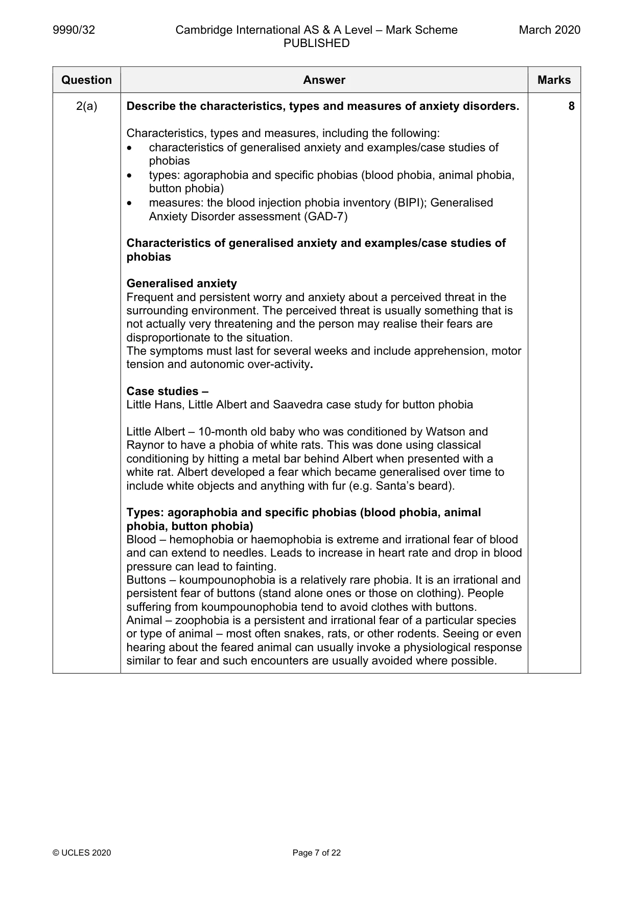 Mark scheme, page 7 of 22
