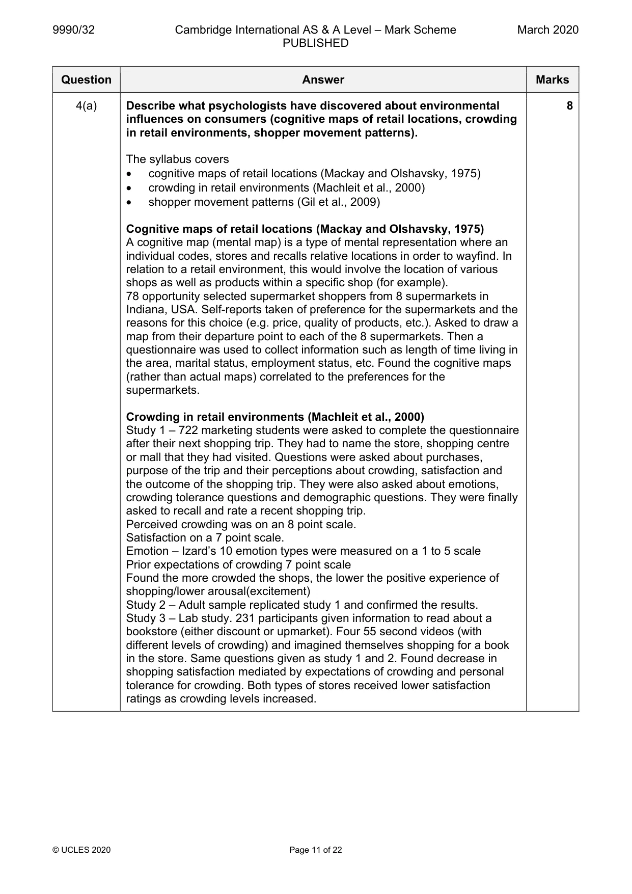 Mark scheme, page 11 of 22