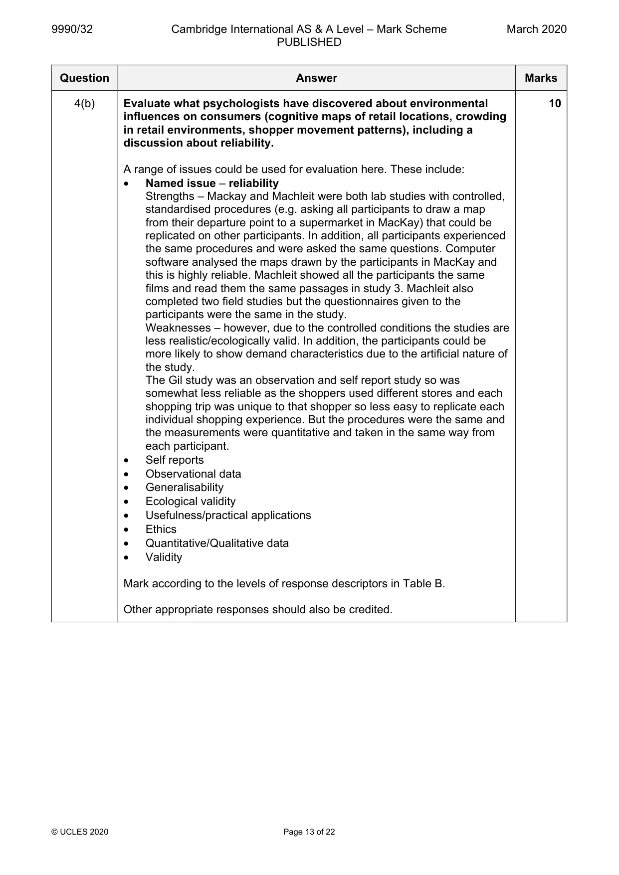 Mark scheme, page 13 of 22