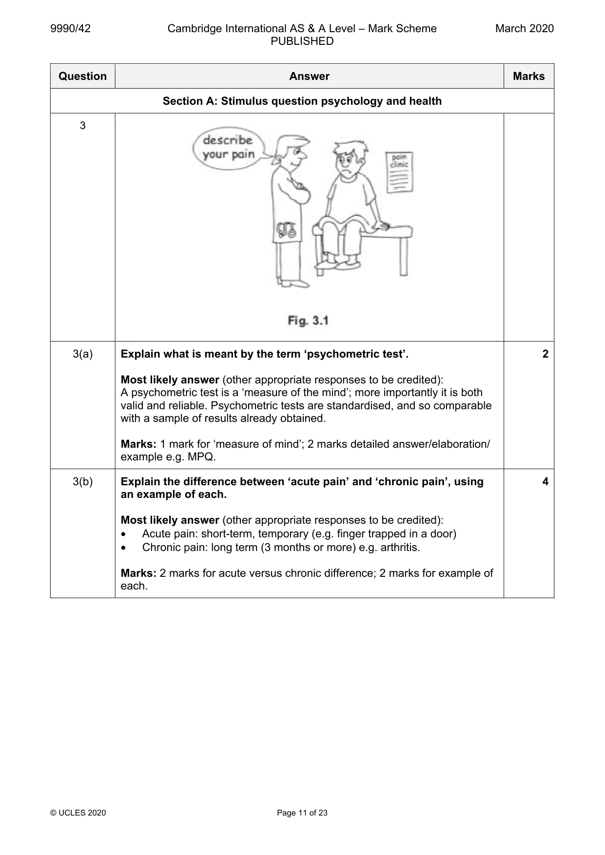 Mark scheme, page 11 of 23
