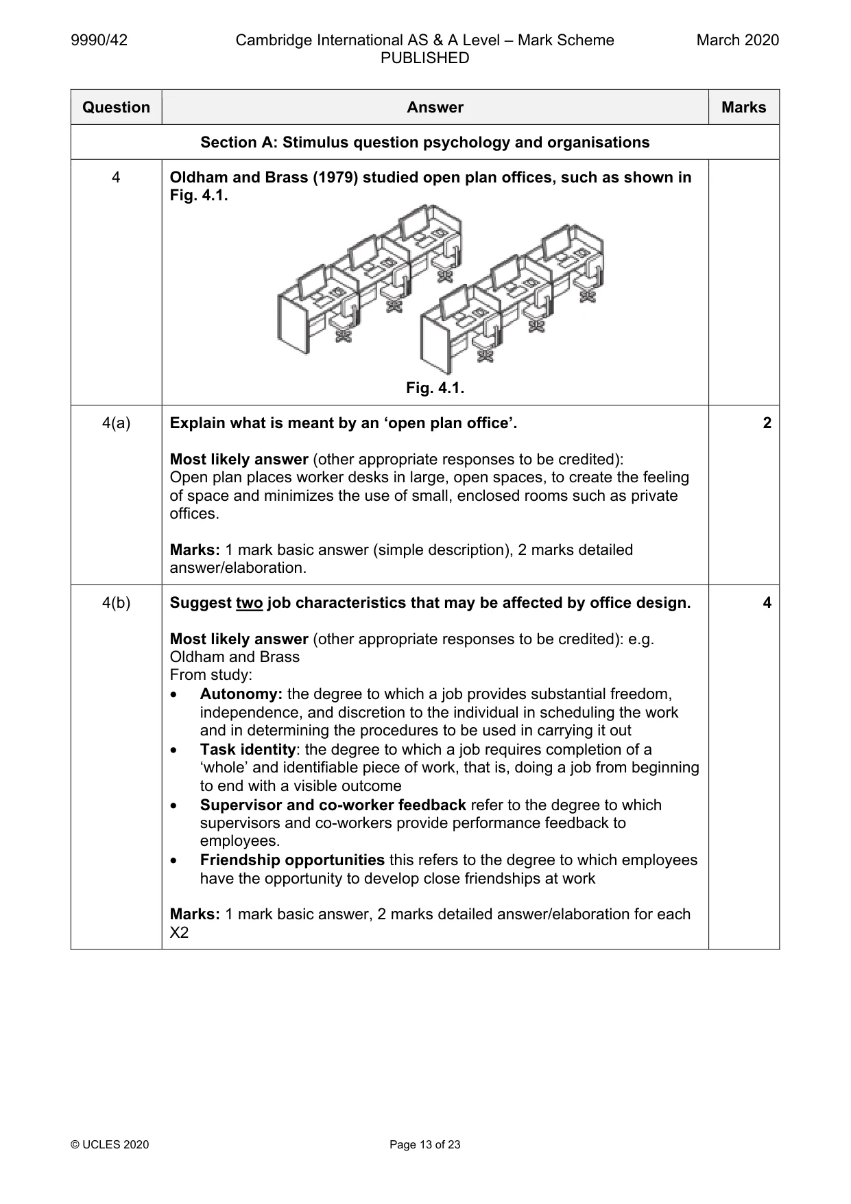 Mark scheme, page 13 of 23