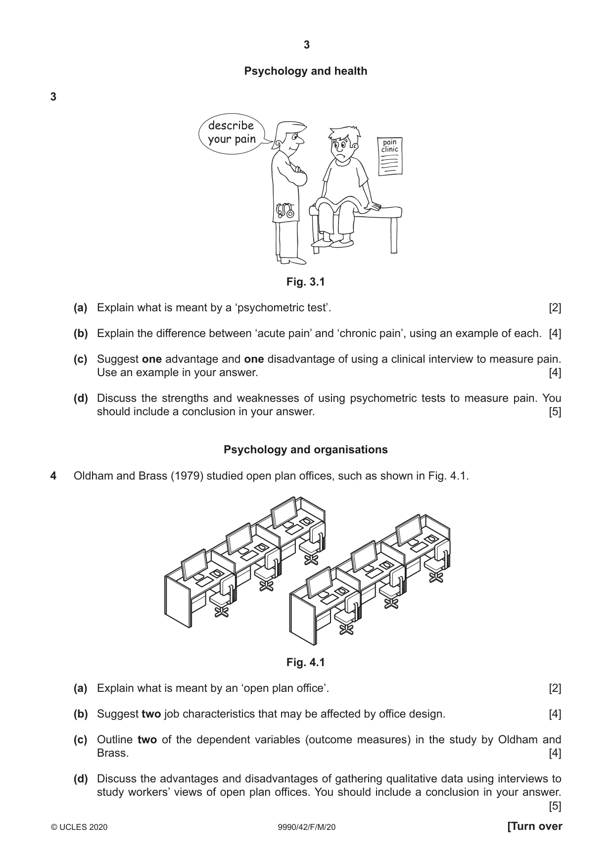 Cambridge A Level Psychology (from 2018) 9990 2020 Feb/March Paper 4 · Variant 2 question paper, page 3 of 8