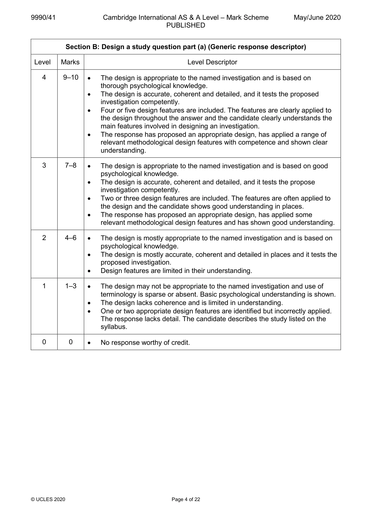Mark scheme, page 4 of 22