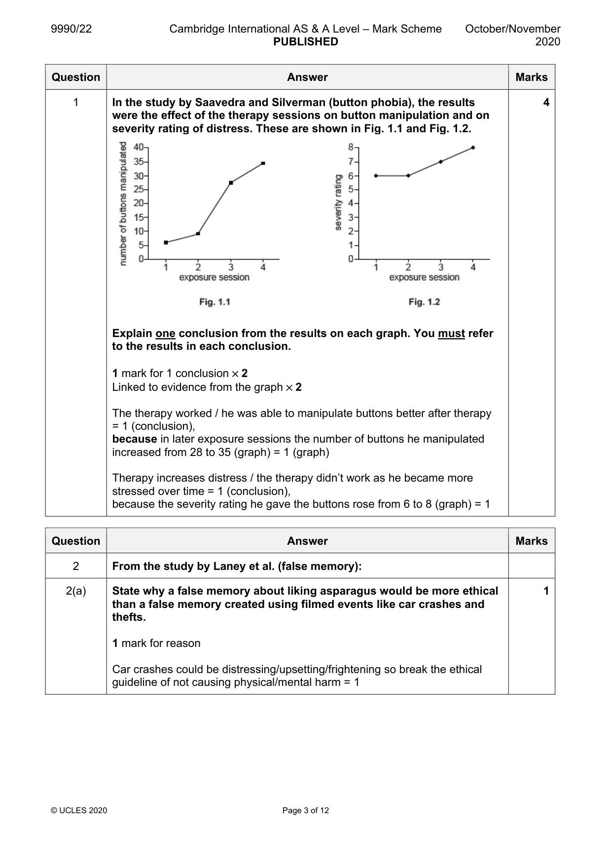 Mark scheme, page 3 of 12