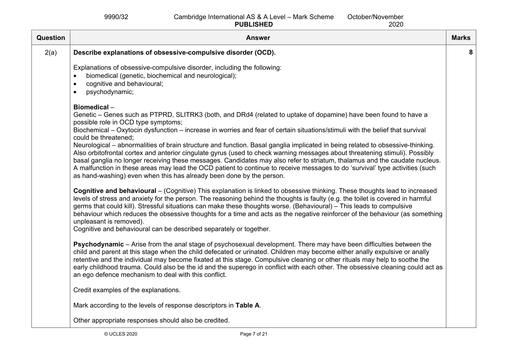 Mark scheme, page 7 of 21