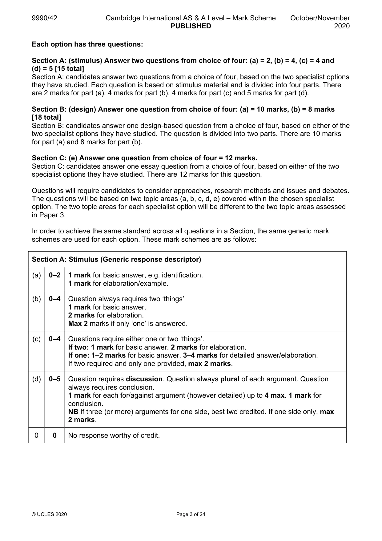 Mark scheme, page 3 of 24