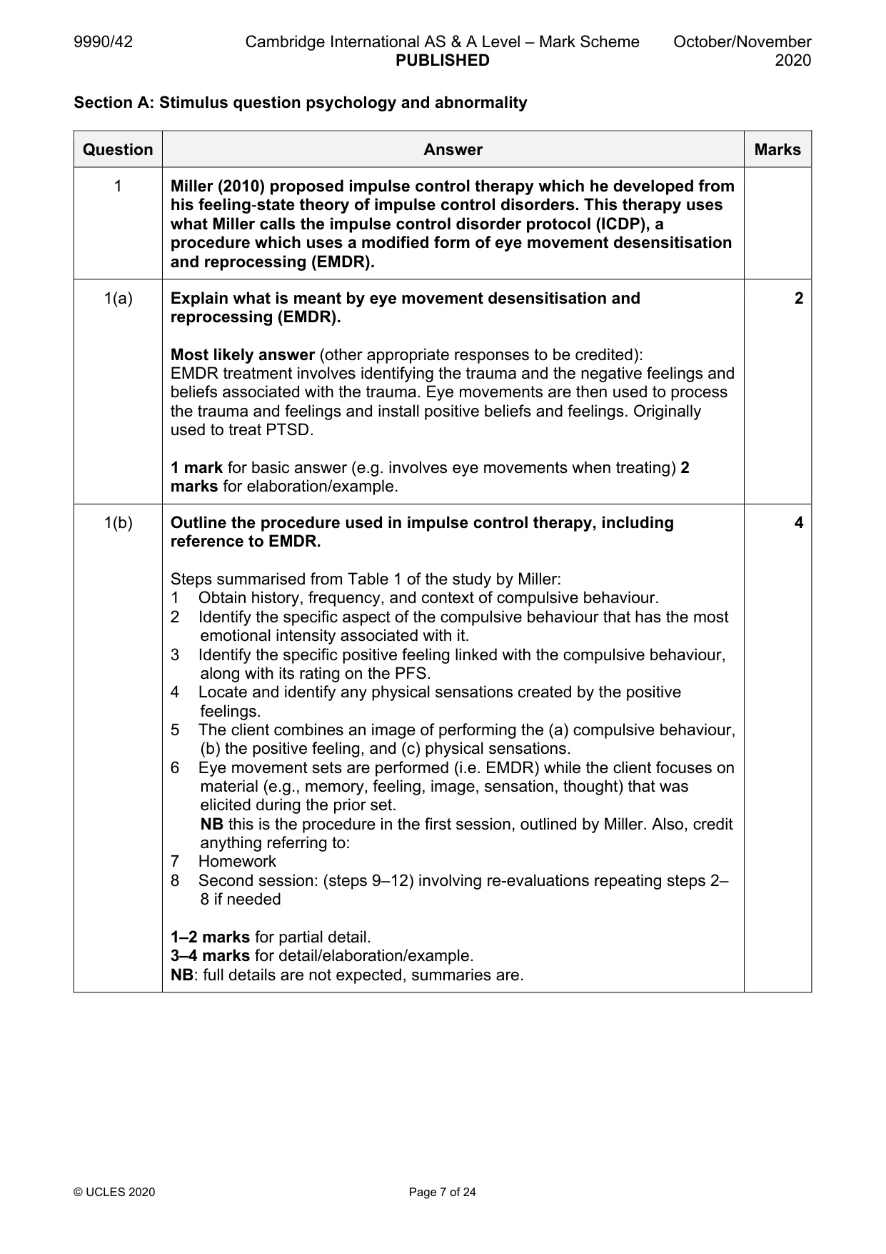 Mark scheme, page 7 of 24