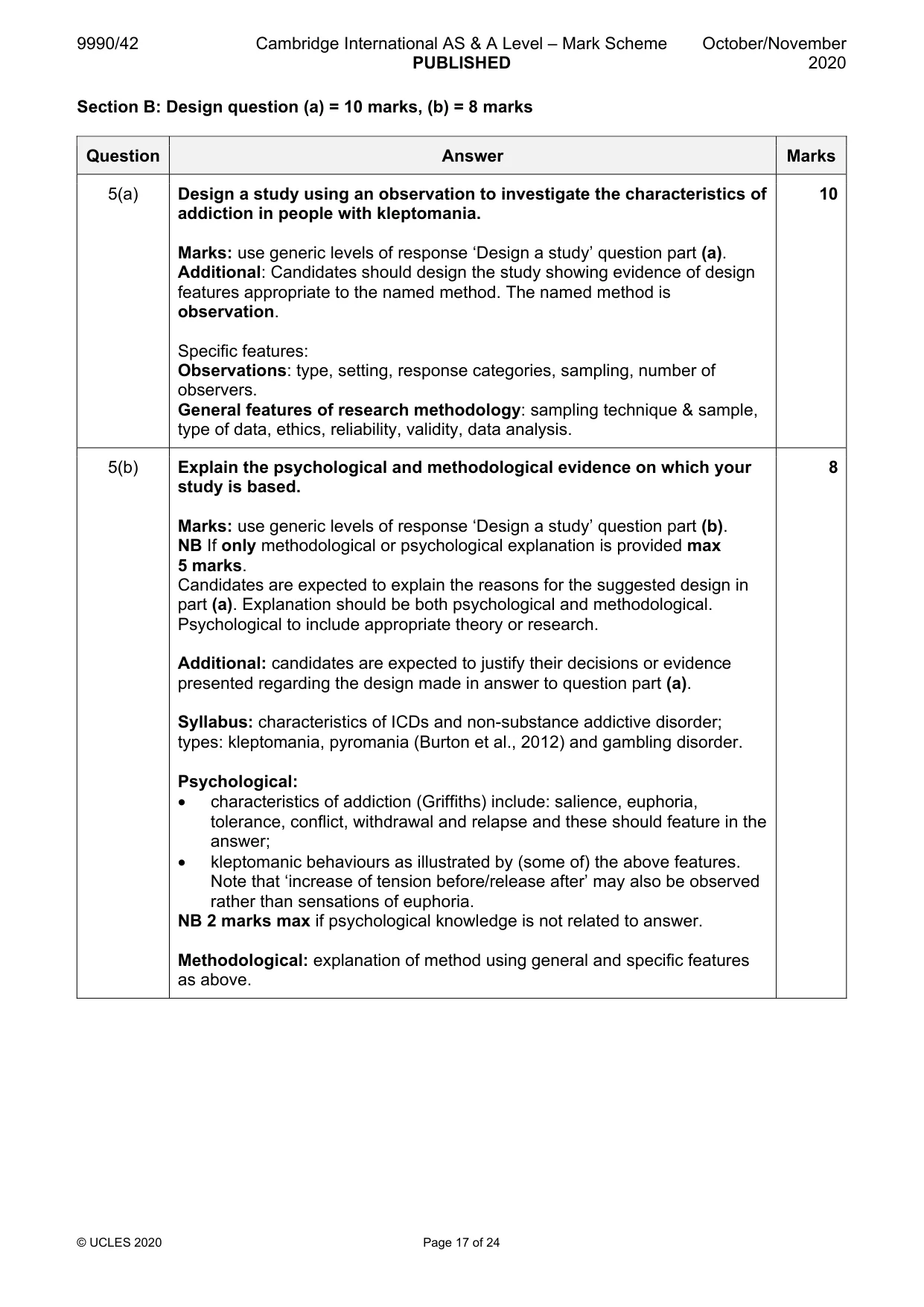 Mark scheme, page 17 of 24