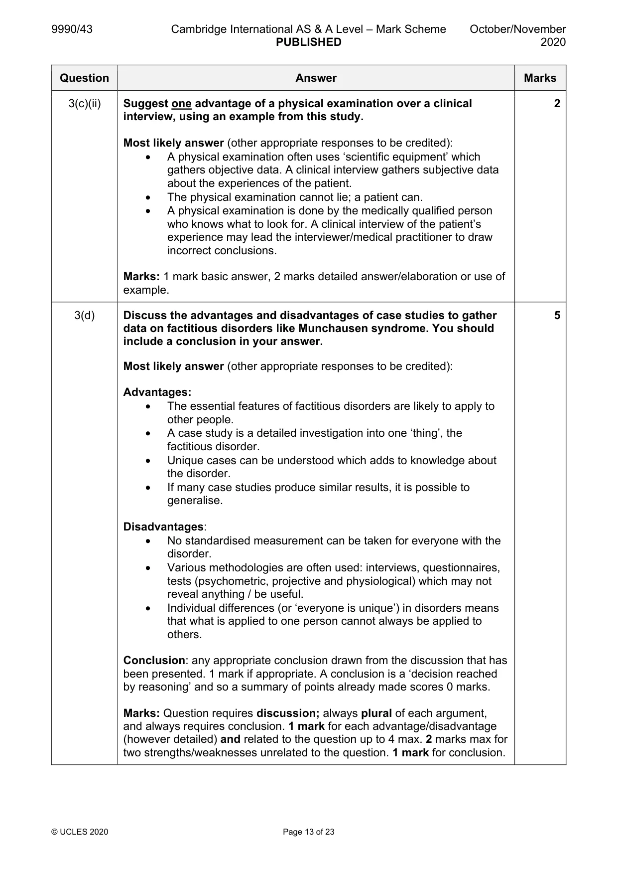 Mark scheme, page 13 of 23