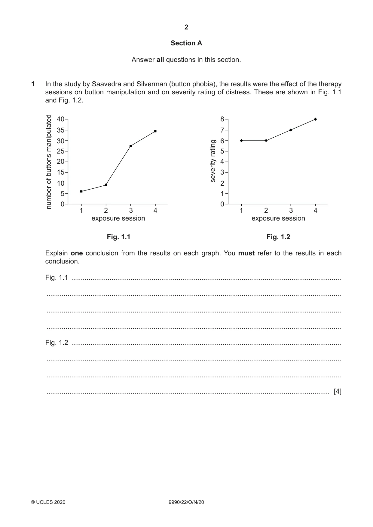Cambridge A Level Psychology (from 2018) 9990 2020 Oct/Nov Paper 2 · Variant 2 question paper, page 2 of 12