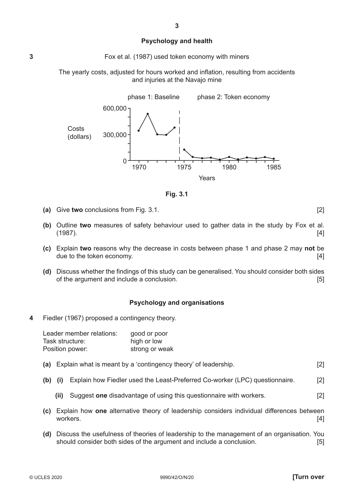Cambridge A Level Psychology (from 2018) 9990 2020 Oct/Nov Paper 4 · Variant 2 question paper, page 3 of 8