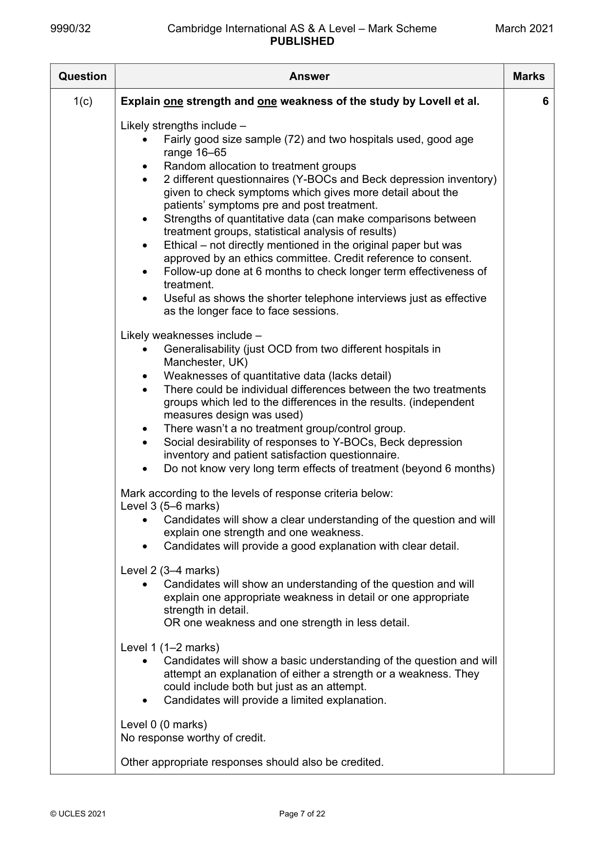Mark scheme, page 7 of 22