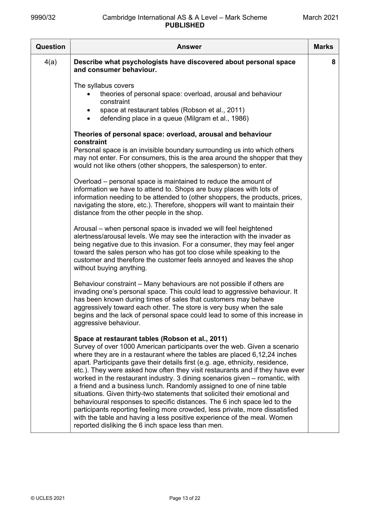 Mark scheme, page 13 of 22
